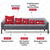 Radio Printed Red & White Warli Themed Ethnic Cushion For Home Decor